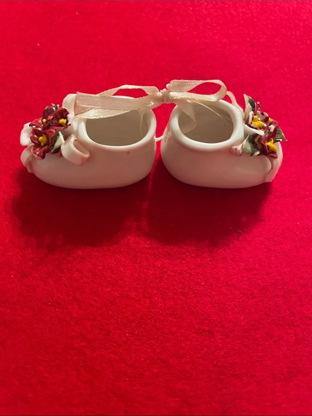 Vintage Tiny Porcelain Baby Shoes